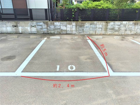 駐車区画の寸法（例：No.10）